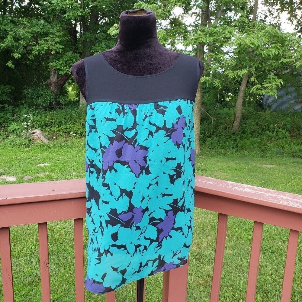 Ann Taylorloft Ladies Sleeveless Sheer Top,Med